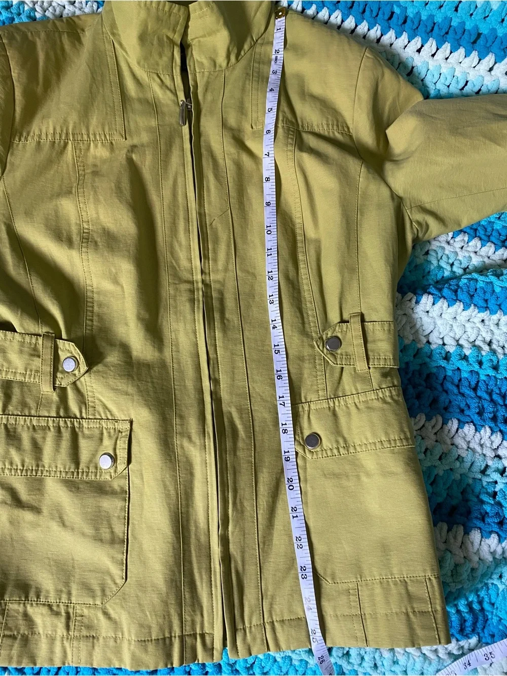 Giacca A Gallery Company Chartreuse Lime Green Utility Field Jacket Womens M